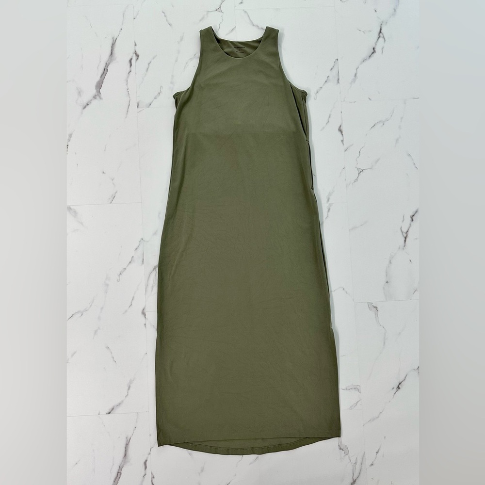 REI Olive Green Sleeveless Midi Dress